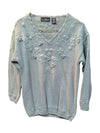Grey Crochet Sweater Hunters Run Size M