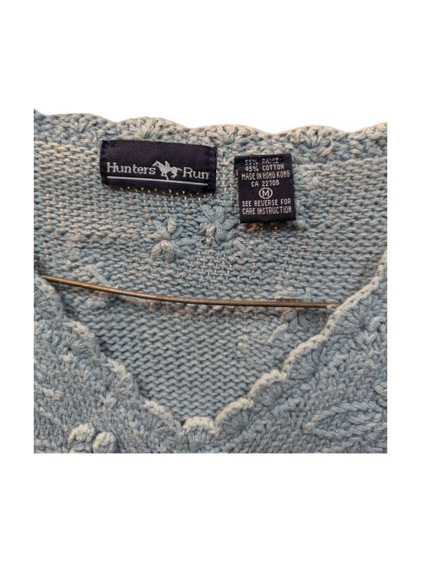Grey Crochet Sweater Hunters Run Size M