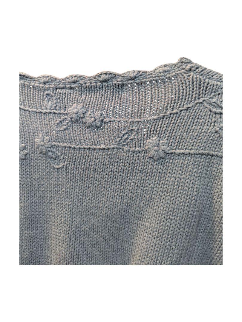 Grey Crochet Sweater Hunters Run Size M