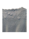 Grey Crochet Sweater Hunters Run Size M