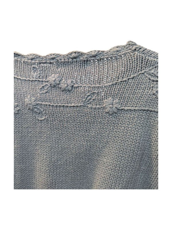 Grey Crochet Sweater Hunters Run Size M