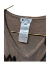 Brown Knitted Shirt With Wool Flower Chagall Size S