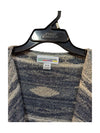Full Zip Collared Knit Abstract Sweater Cotton + Country Size M