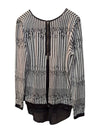 Black and White Line Layered Sweater Jane John Size S