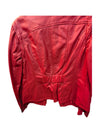 Red Pu Leather Jacket Tribal Size S