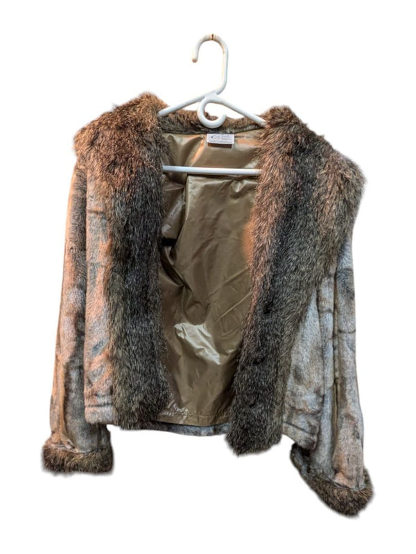 Faux Fur Cropped Jacket Cindy Bruke Designer