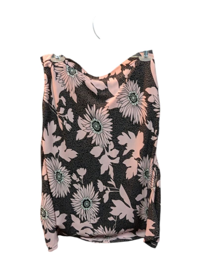 Pink Dandelion Black Skirt Judy Joannou Size S