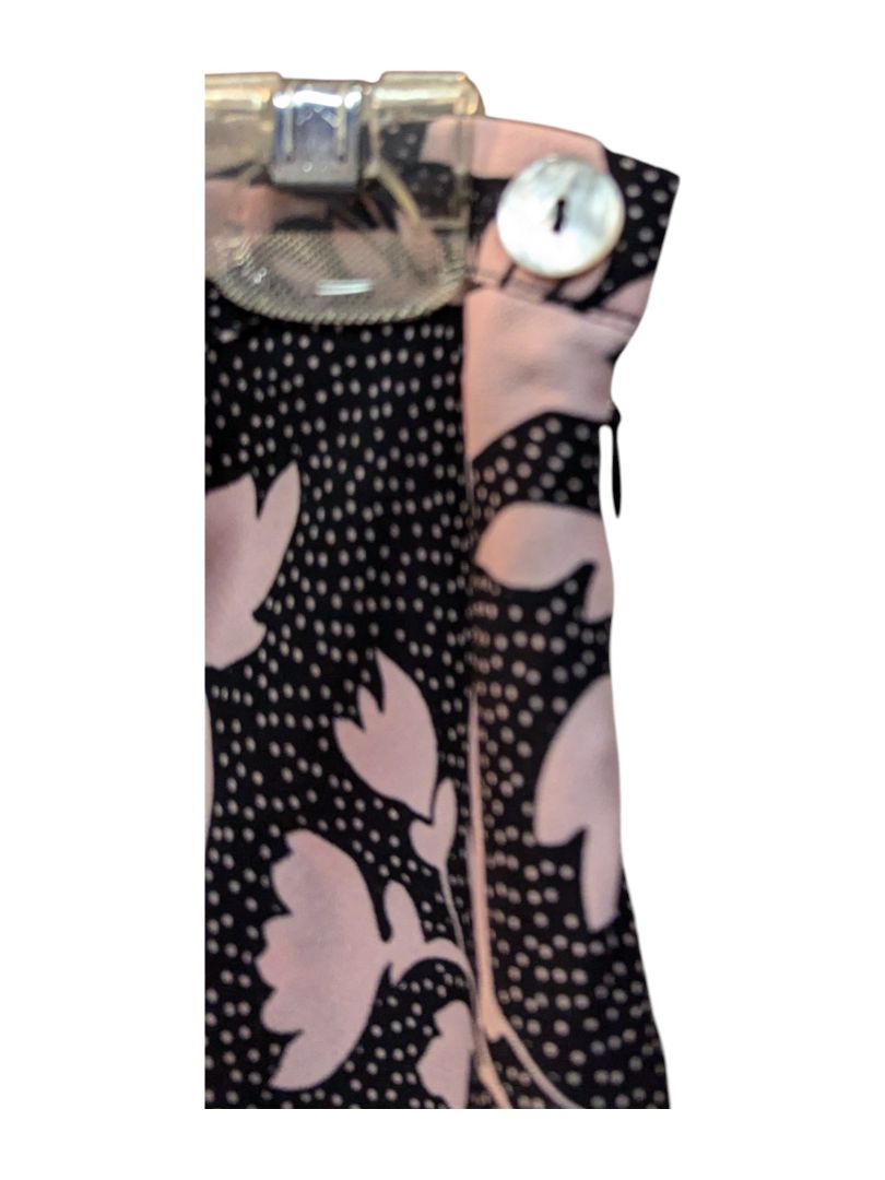 Pink Dandelion Black Skirt Judy Joannou Size S