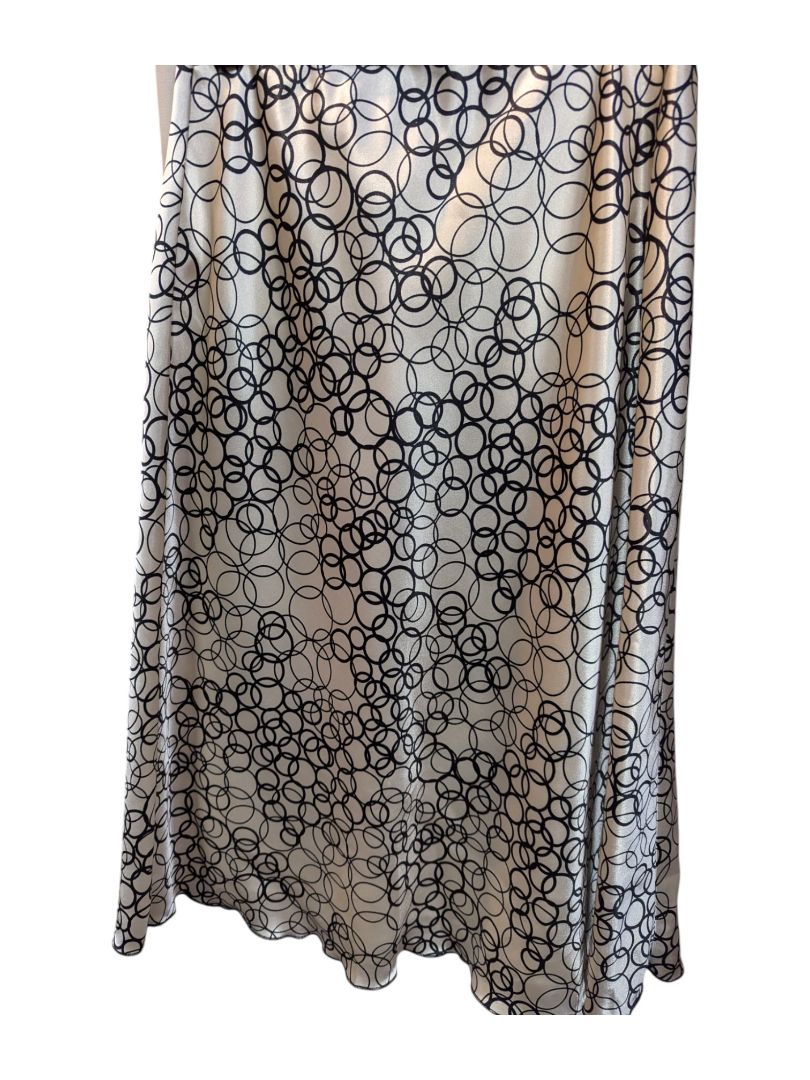 Black Circle Pattern Beige Skirt Judy Joannou Size XS