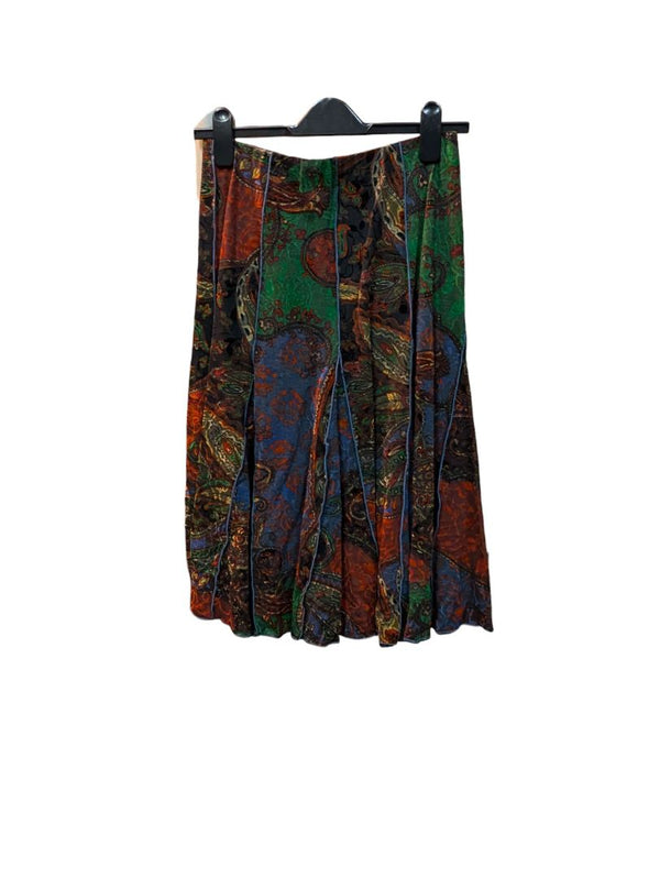 African Pattern Skirt Linea Domani Size S
