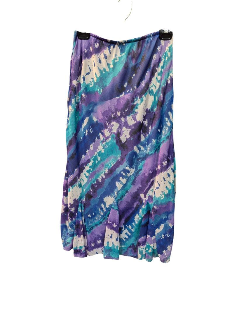 Blue Purple Tie Dyed Skirt Stretchable Wasit Judy Joannou Size XS