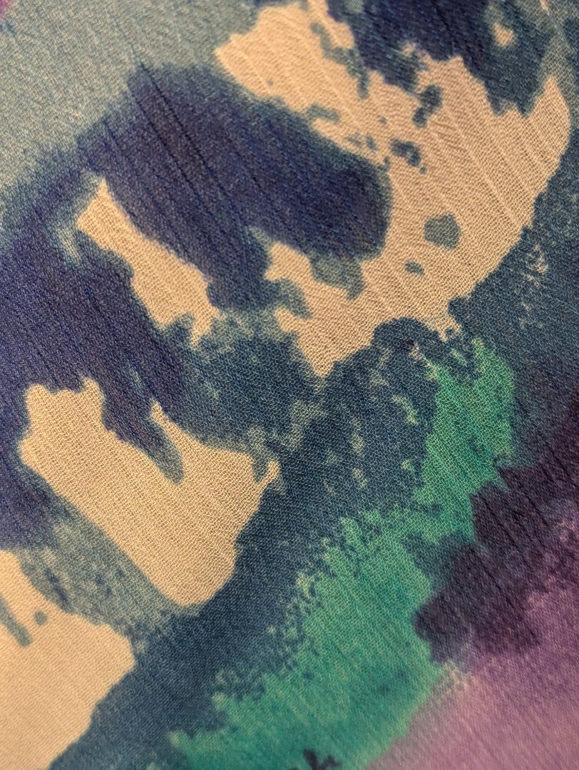 Blue Purple Tie Dyed Skirt Stretchable Wasit Judy Joannou Size XS
