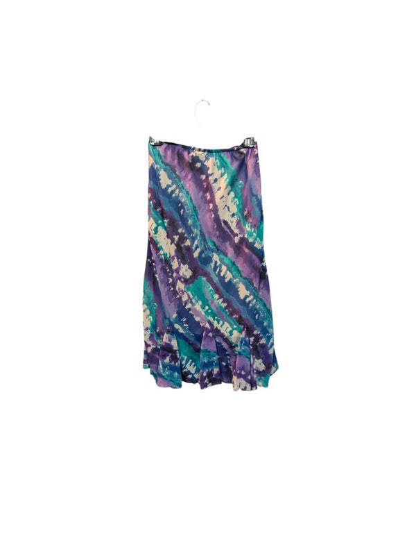 Blue Purple Tie Dyed Skirt Stretchable Wasit Judy Joannou Size XS