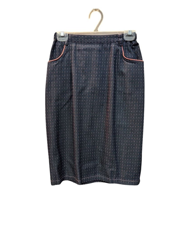 Pink Dotted Navy Blue Skirt