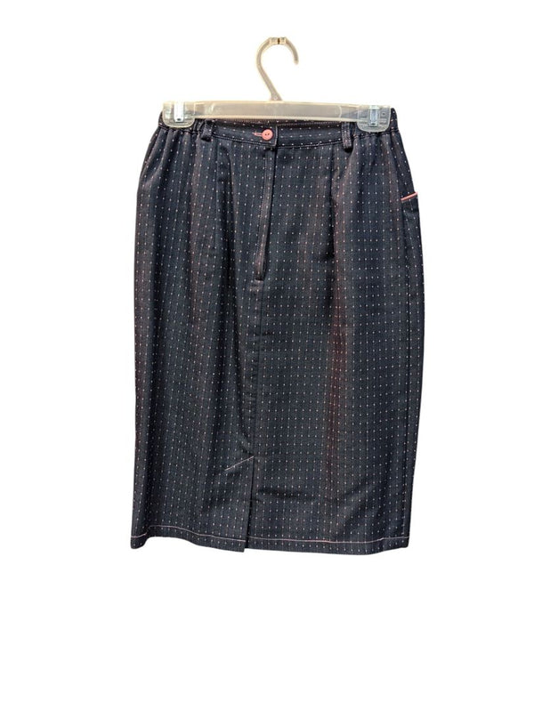 Pink Dotted Navy Blue Skirt