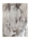 Cream Leather Cropped Jacket with Faux Fur Collar Frank Lyman Size 8