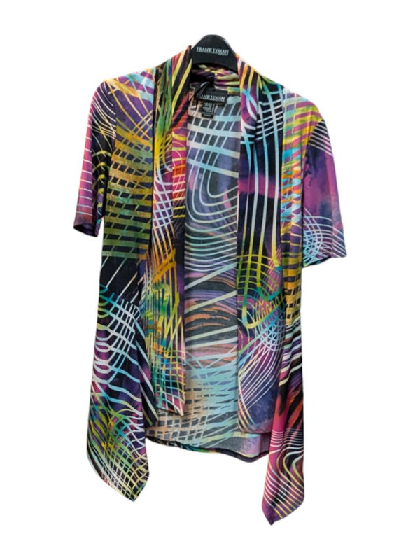 Colourful Strip Open Shirt Frank Lyman Size 2