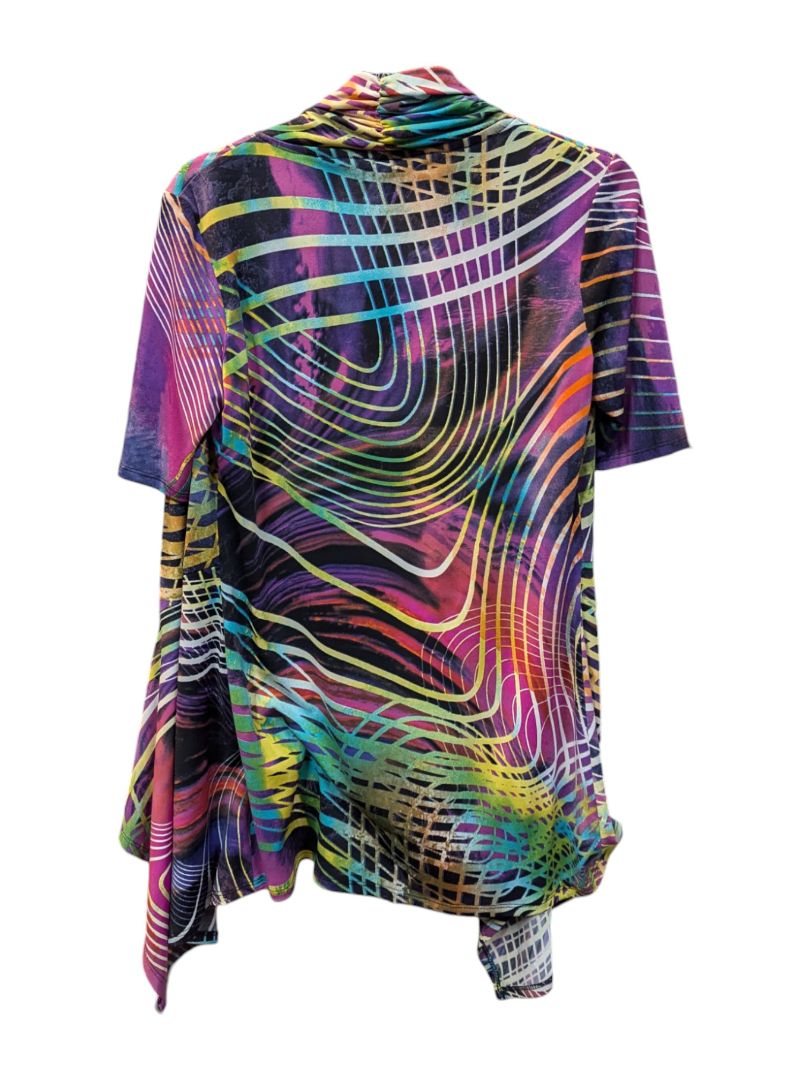 Colourful Strip Open Shirt Frank Lyman Size 2