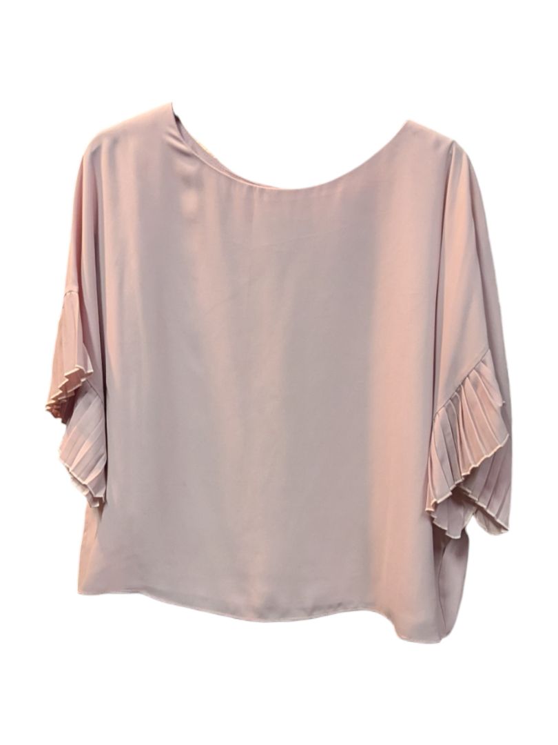 Pink Soft Knit Flutter Sleeve Blouse Frank Lyman Size 6