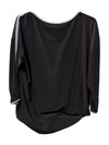 Black Soft Knit Shirt with Knot Tie Frank Lyman Size 4