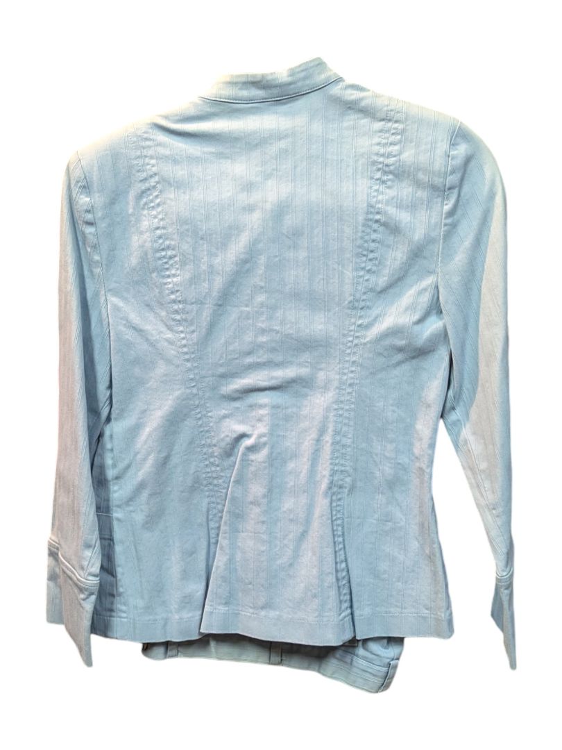 Light Blue No-Collar Denim Jacket with Pants (set of 2) Judy Joannou Size XS