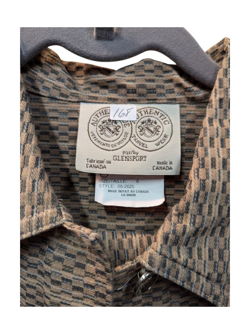 Flannel Brown Jacket w/ Pants (set of 2) Glensport Size 8