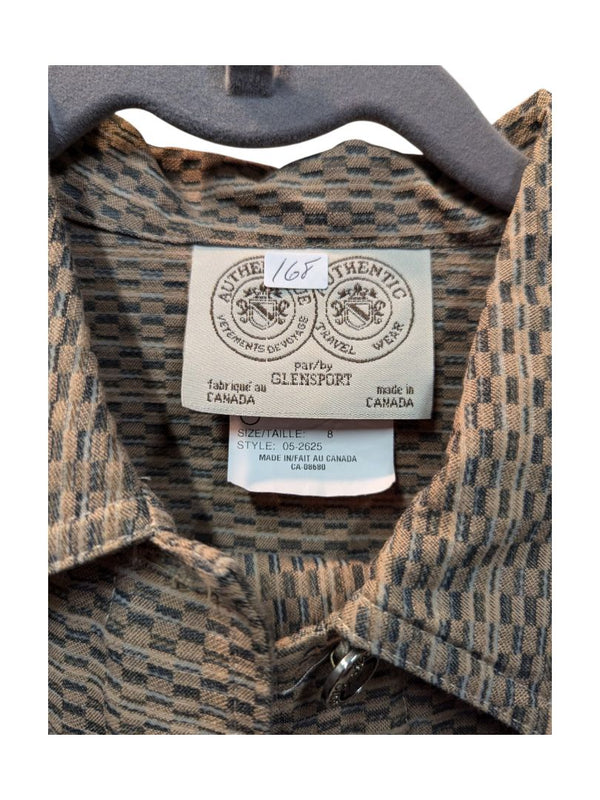 Flannel Brown Jacket w/ Pants (set of 2) Glensport Size 8