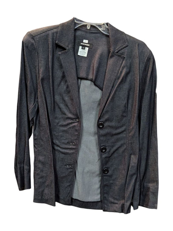 Grey Button Up Blazer Mikane Size 6