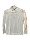 Ivory Cream Turtleneck Knit Shirt w/ Velvet Leo Guy Size 3