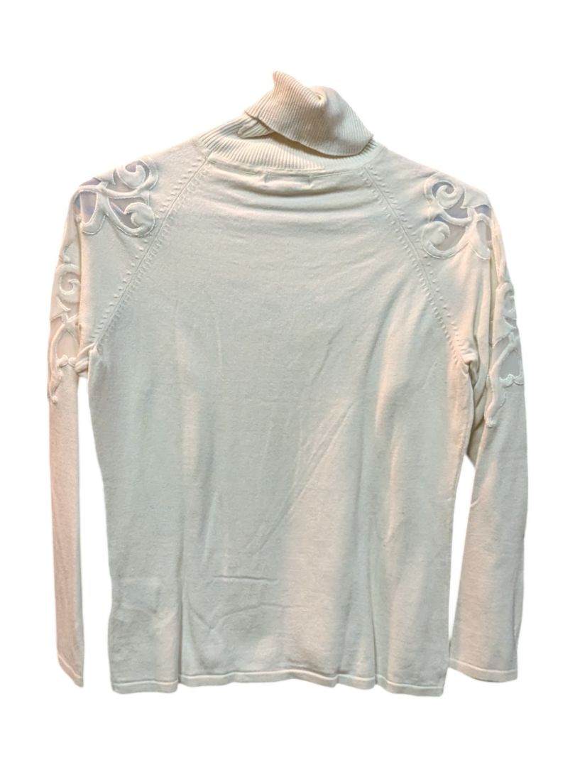 Ivory Cream Turtleneck Knit Shirt w/ Velvet Leo Guy Size 3