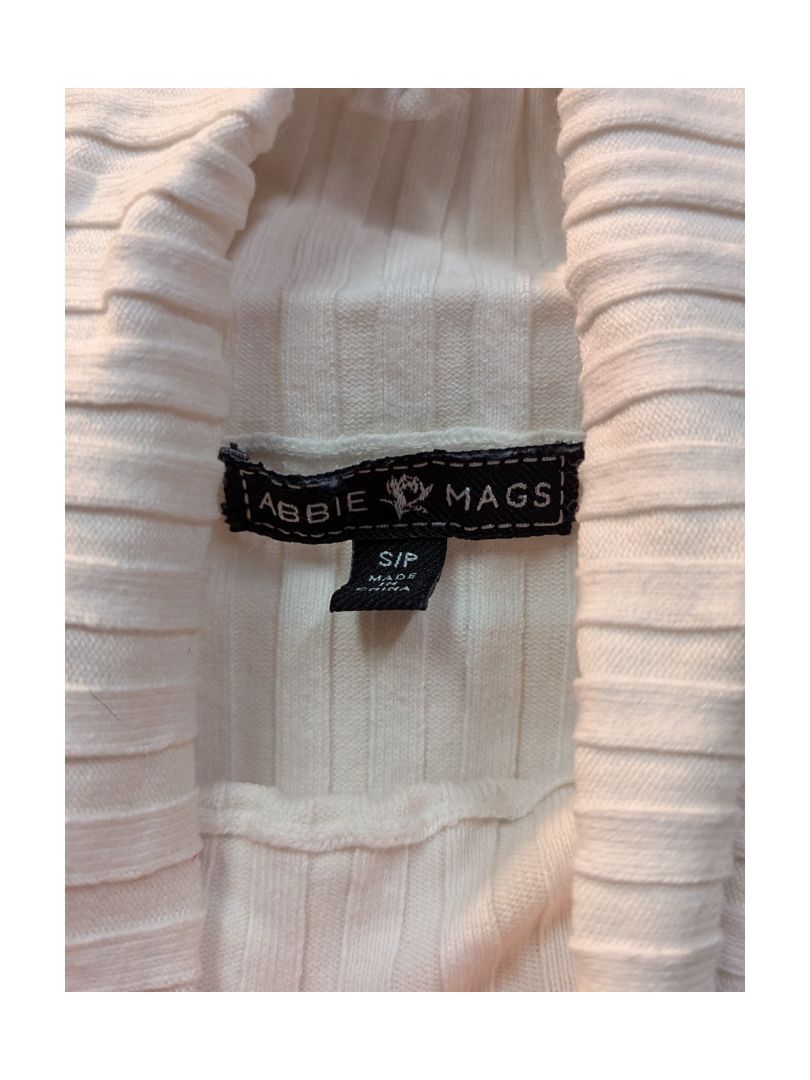 Ivory White Turtleneck Sweater Abbie Mags Size S