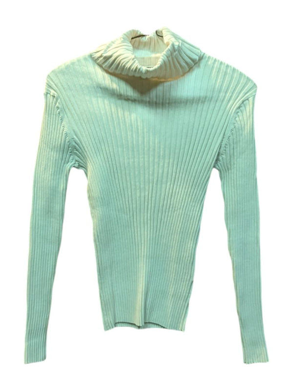 Ivory White Turtleneck Sweater Abbie Mags Size S