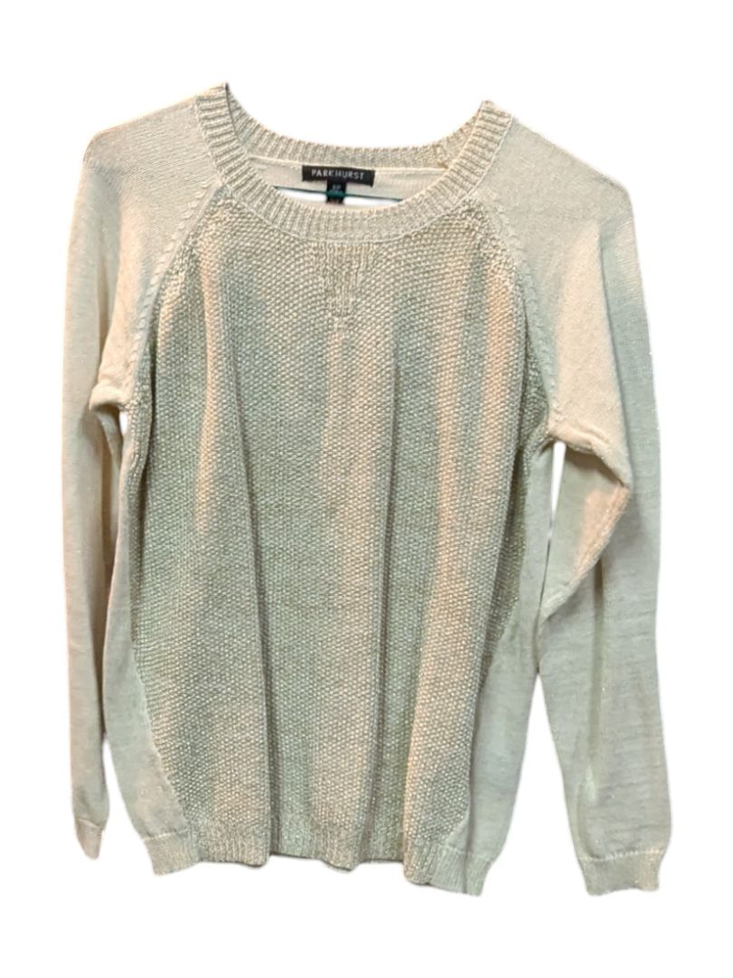 Shimmer White Sweater Parkhurst Size S