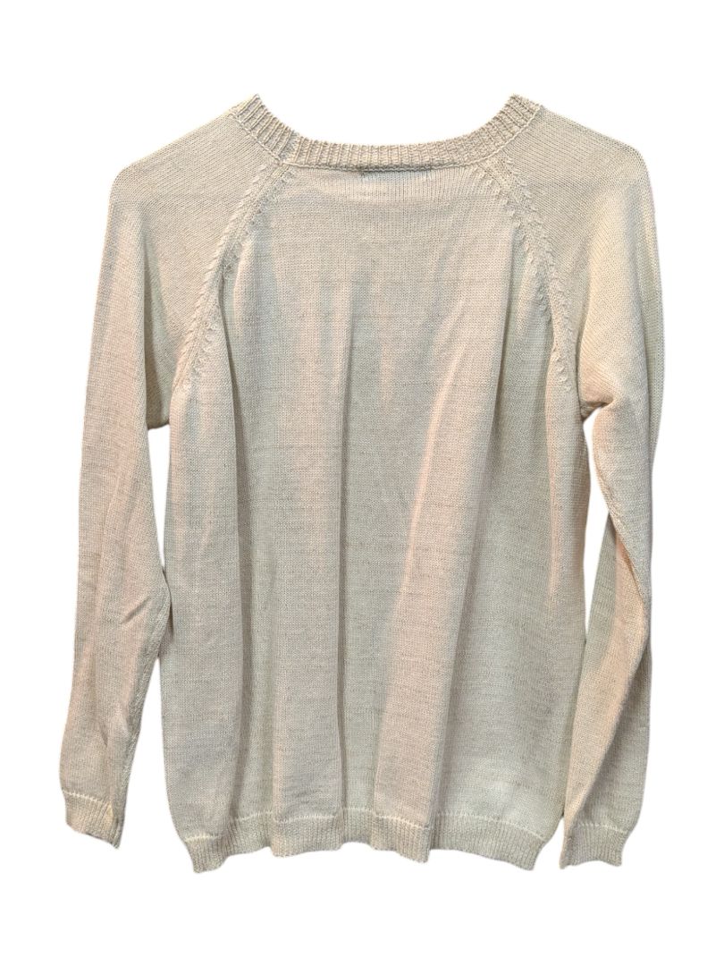 Shimmer White Sweater Parkhurst Size S
