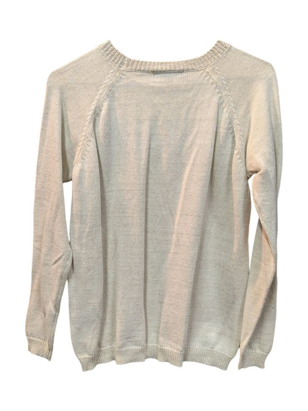 Shimmer White Sweater Parkhurst Size S
