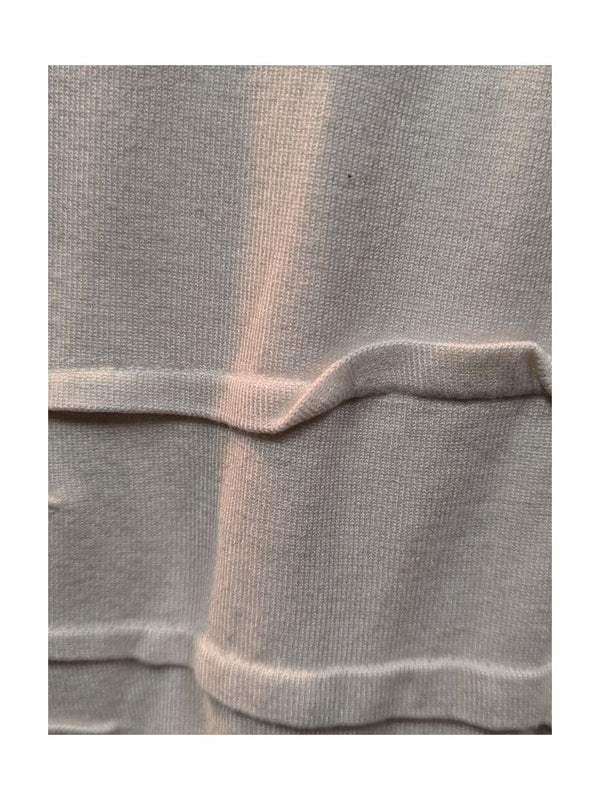 Cream Knitted Shirt w/ Lines Vex Size M