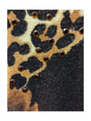 Leopard Pattern and Flower Black Long Sleeves Chagall Size S