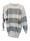 Cream Metalic Stripped Sweater Franco Valeri Size M