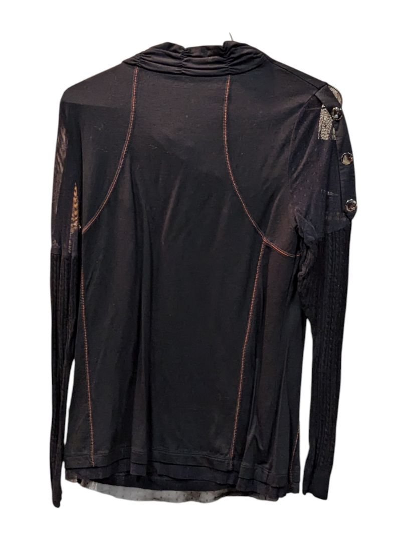 Crowneck Black Long Sleeves w/ Blue Graphic Tricotto Size M