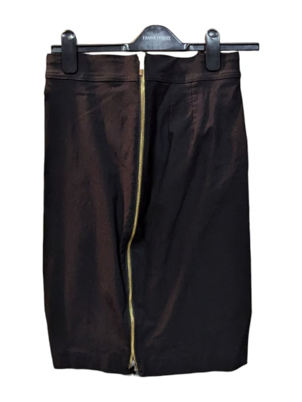 Black Zip-Up Skirt w/ Stretchable Waist Band Frank Lyman Size 4