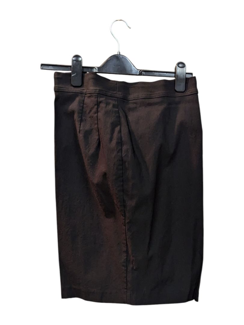Black Zip-Up Skirt w/ Stretchable Waist Band Frank Lyman Size 4