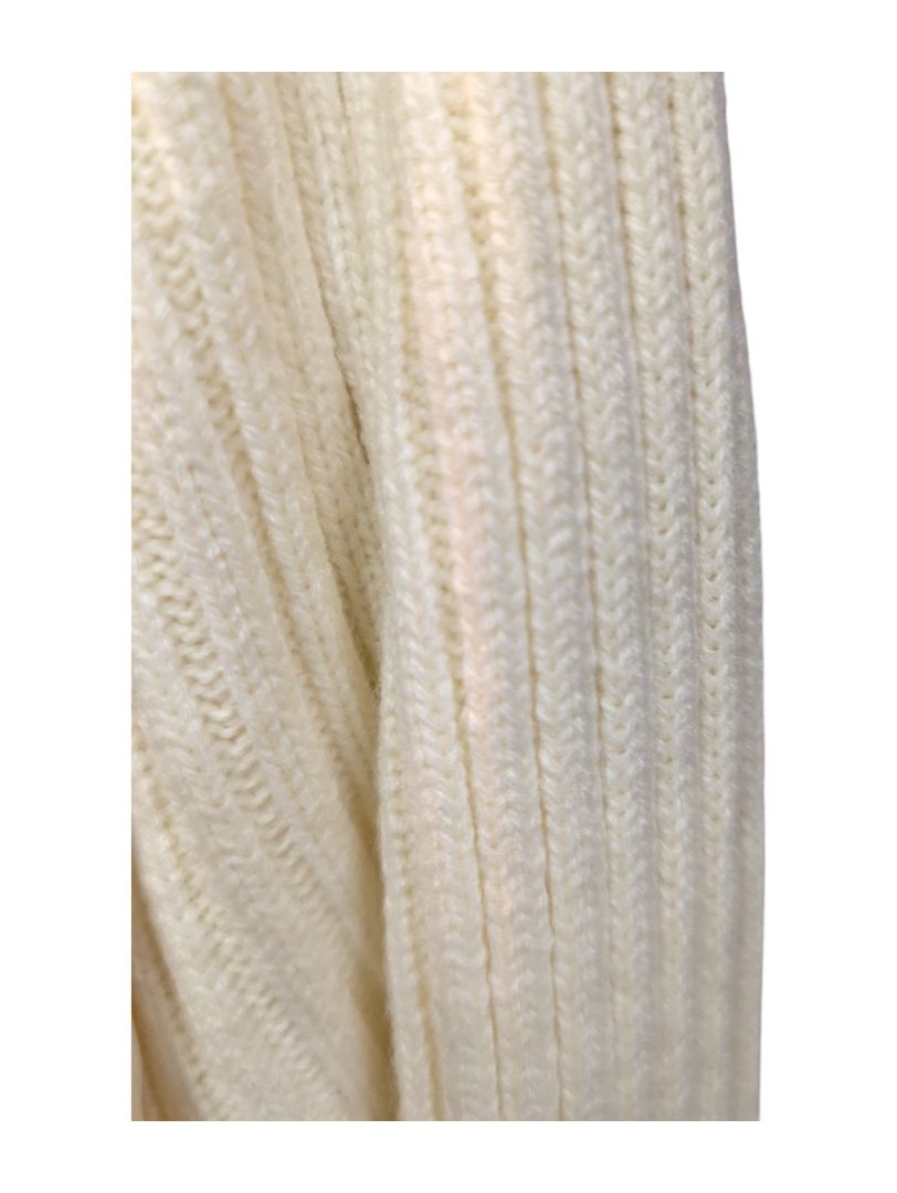 Cream Puffy Jacket w/ Knitted Sleeves Beat's Choice Size M