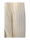 Cream Puffy Jacket w/ Knitted Sleeves Beat's Choice Size M