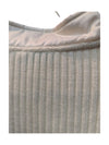 Cream Puffy Jacket w/ Knitted Sleeves Beat's Choice Size M
