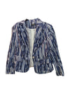 Blue and White Paint Blazer Lily Moss Size S