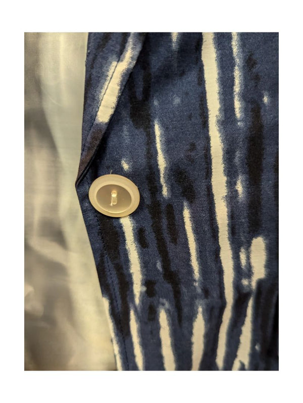 Blue and White Paint Blazer Lily Moss Size S