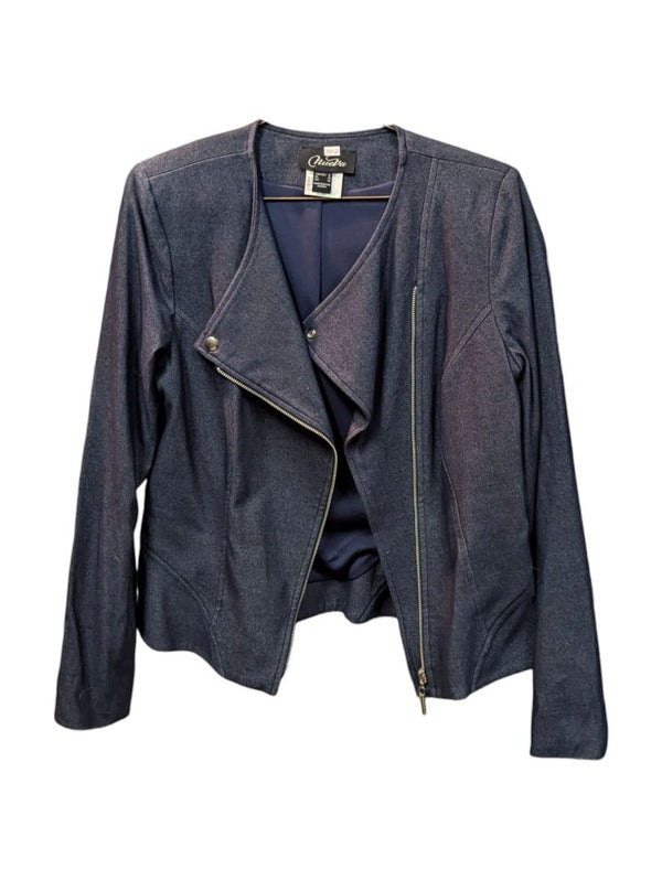 Navy Blue Zipper Jacket Nueva Size 8