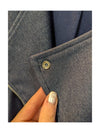 Navy Blue Zipper Jacket Nueva Size 8