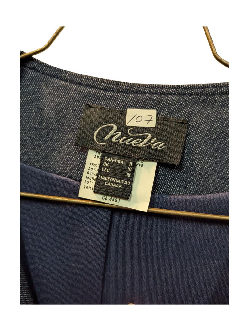 Navy Blue Zipper Jacket Nueva Size 8