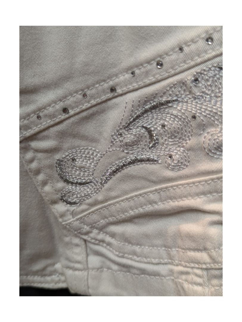 White Short Sleeve Suit Jacket w/ Shorts (Set of 2) Chagall Size 4